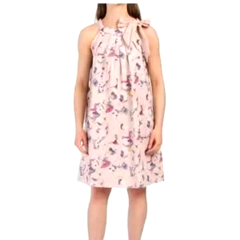Bellambra 100% Linen Sleeveless Floral Print Dress. Size S